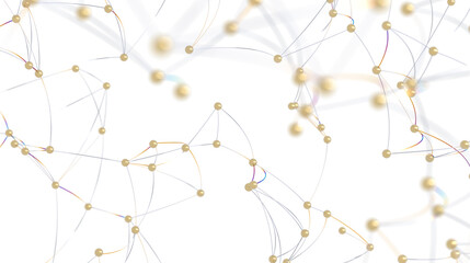 Abstract Network with Golden Spheres