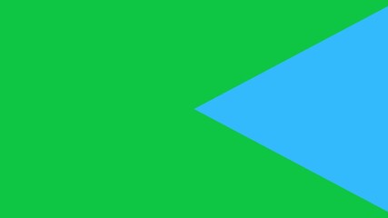 Wall Mural - radial wipe transition animation on green screen background	