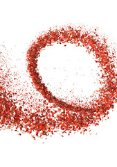 Aufkleber - Red Glitter Swirl