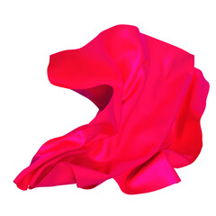 Poster - A wave of vibrant pink satin flowing and elegant