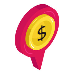 Wall Mural - perfect design icon of money location