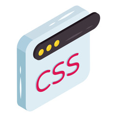 Wall Mural - Modern design icon of css website 