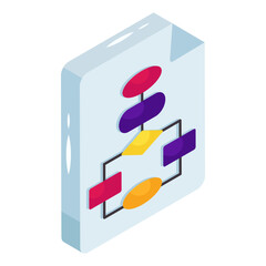Wall Mural - conceptual isometric design icon of hierarchy