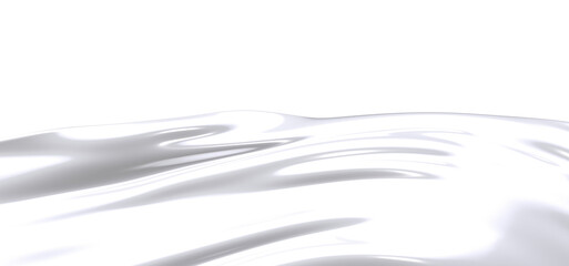 Leinwandbilder - Close up of a white liquid splash, creating a wave-like texture.