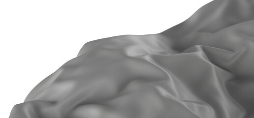 Leinwandbilder - Close-up of white fabric with smooth texture, displaying elegant draping and soft folds