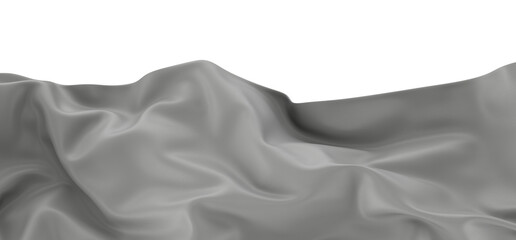 Leinwandbilder - Close-up of white fabric with smooth texture, displaying elegant draping and soft folds