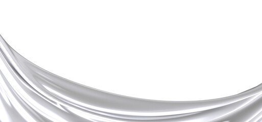 Leinwandbilder - Close-up of white fabric with smooth texture, displaying elegant draping and soft folds