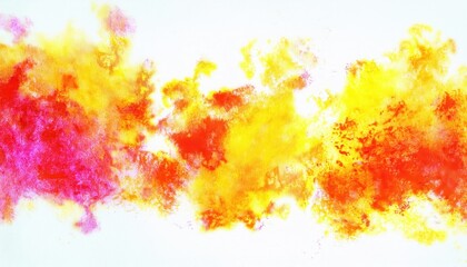 Aufkleber - vibrant red and yellow watercolor splash with soft magenta accents for abstract background, branding, or print design

