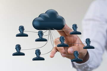 Aufkleber - Secure cloud-based data sharing and collaboration for business teams. Improve efficiency and communication.