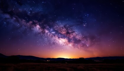 Wall Mural - a breathtaking view of a vibrant galaxy, featuring swirling cosmic clouds and bright stars against a