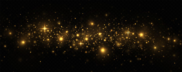 Wall Mural - magical sparks of dust shining with special light. beautiful christmas light effect with glowing and