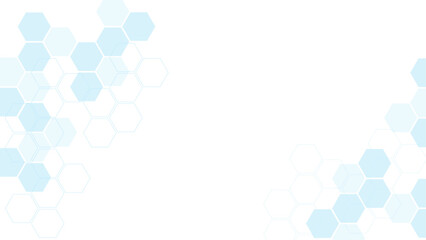 Wall Mural - futuristic molecule structure abstract hexagonal network background for technology and medical scien
