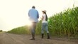 © TO LOVE - Agriculture, teamwork, business partner farmer agriculture, handshake sign of deal, harvest, fresh soil grow crops, two people farm working digital tablet, woman man people business handshake, group