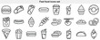 © Jannatul - Fast Food Snack Outline Icon Set