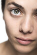 © Nikola Spasenoski - Close-up portrait of a young woman with striking blue eyes and natural beauty