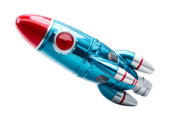 Wall Mural - Colorful toy rocket designed for imaginative play and learning