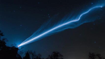 Wall Mural - the comet garradd moving across the constellation sagita