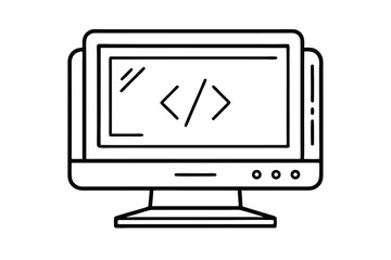 Computer screen displaying code programming software development