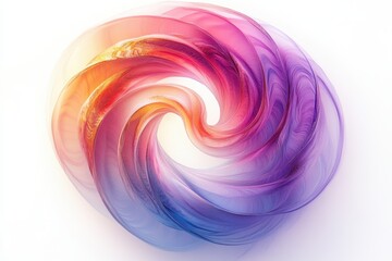 Aufkleber - Abstract swirls of red and white creating a dynamic spiral pattern showcasing energy in motion and creative design