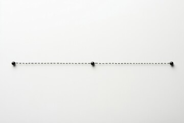 Fototapete - Abstract black circles create a dynamic diagonal pattern against a plain white background, showcasing simplicity and artistic expression