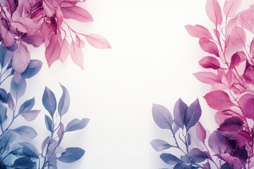 Aufkleber - Colorful leaves arranged in a creative layout on a light background showcasing vibrant hues and natural beauty in an artistic presentation