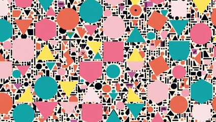 Wall Mural - colorful pastel geometric pattern