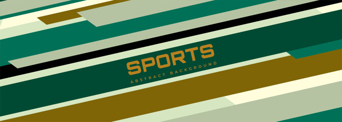 Aufkleber - Modern sports banner design with khaki colored geometric diagonal lines. Vector illustration abstract background