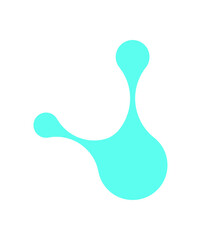 Wall Mural - y2k abstract metaball shape. playful icon of modern shape and form. retro element of the 90s, bold d