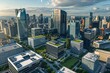 © Michael - Stunning Aerial Perspective of Contemporary Office Buildings in Urban Skyline