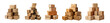 © Novian - Set Stack of cardboard boxes with one box on top of another