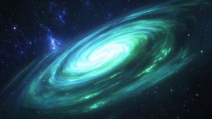 Wall Mural - A swirling galaxy with vibrant colors.