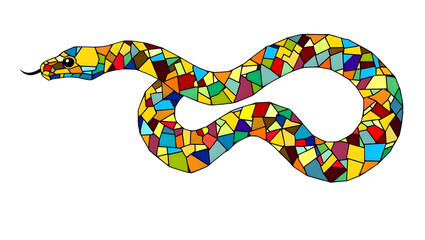 snake in the shape Squid Art 