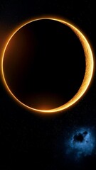 Wall Mural - dramatic image of an intensely bright, spherical celestial body with a glowing atmosphere in deep sp