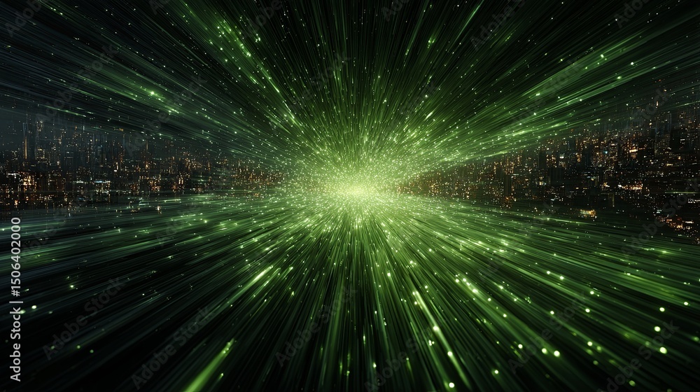 Ihm Background Futuristic technology background with dynamic flowing particle lines in ...