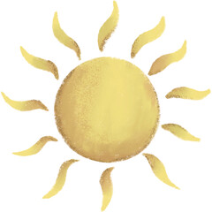 Yellow sunny for nursery room illustration cartoon design kids children and baby room