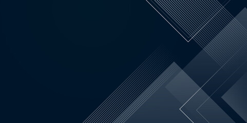 Fototapete - Minimal blue abstract modern background design. Vector futuristic digital landscape with line abstract dark blue background. Vector abstract graphic design banner pattern presentation background.	