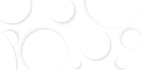 Fototapete - Abstract background with circle white abstract geometric background with soft light white paper circles in design .Gray abstract. Modern design background for report and project presentation template.