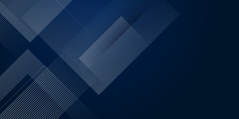 Fototapete - Minimal blue abstract modern background design. Vector futuristic digital landscape with line abstract dark blue background. Vector abstract graphic design banner pattern presentation background.	