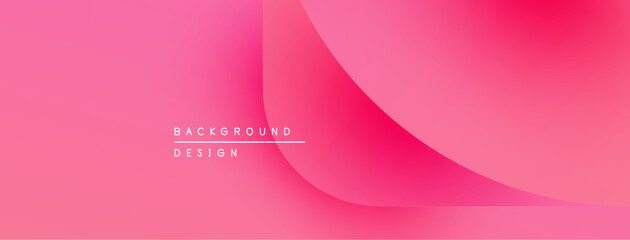 Poster - Abstract pink gradient background. Smooth curves create modern design. Text reads background design. Minimalist aesthetic.