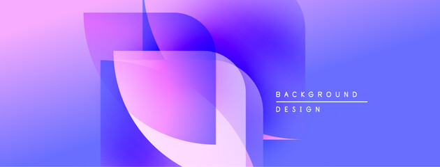 Leinwandbilder - Abstract gradient background. Purple, blue hues blend smoothly. Modern design elements create dynamic visual effect. Simple text reads background design.