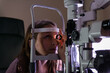 © Austockphoto - teen girl at the optometrist during an eye exam