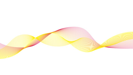 Wall Mural - smooth flowing lines in red and yellow tones. an artistic depiction of a wavy pattern.