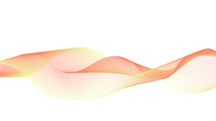 Wall Mural - smooth, colorful squiggle. gentle orange and yellow curve.