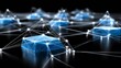 © Inner peace_2025 - Network digital technology background, ai data 01 computer code binary, connection of internet of things, 3d illustration background, future of deep learning, grid area ofserver online