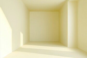 Wall Mural - bright minimalist interior space with soft shadows and light