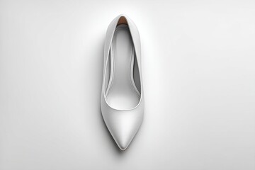 Wall Mural - A minimalist photo of a single closed-toe shoe centered on a plain white background