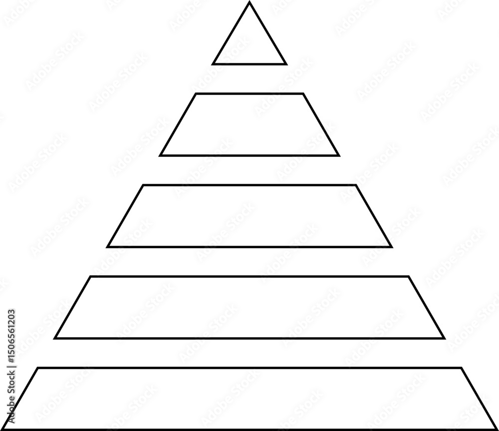 Level Document Triangle Shape Levels of triangular pyramid icon. Triangle pyramid chart. Maslow layer ...