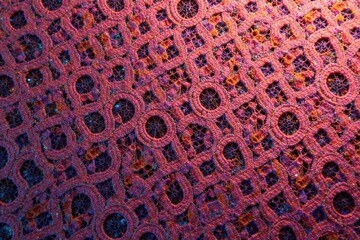 geometric patterned lace fabric, intricate weave, fabric, lace, elegant