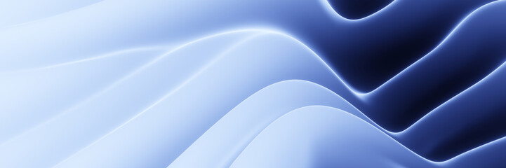 Wall Mural - Abstract wave. Gradient blue background.