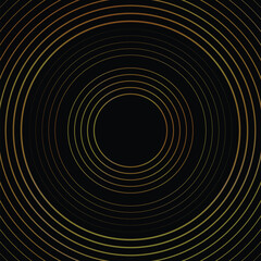 Poster - Black abstract background with circle lines. technology gaming abstract background. gradient rings. dark radial lines